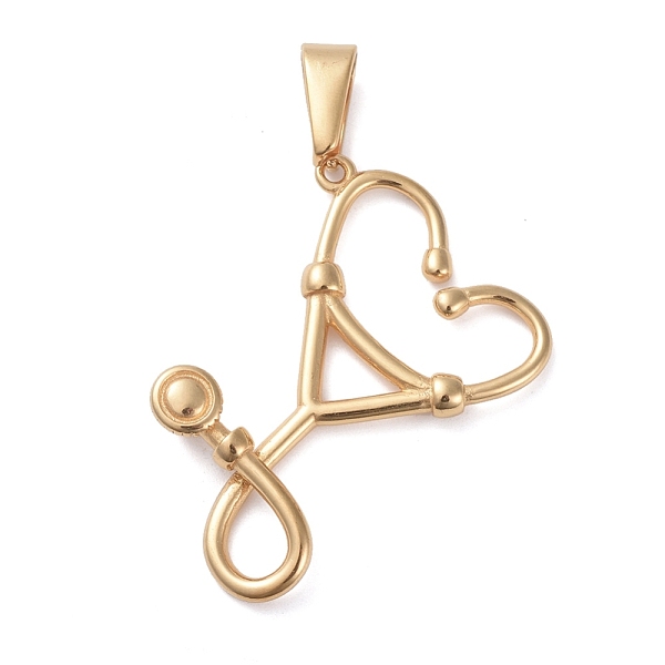 PandaHall 304 Stainless Steel Pendants, Echometer Shape, Golden, 34~40x30~33x5.5mm, Hole: 10x5mm 304 Stainless Steel Medical Theme
PandaHall 304 Stainless Steel Pendants, Echometer Shape, Golden, 34~40x30~33x5.5mm, Hole: 10x5mm 304 Stainless Steel Medical Theme