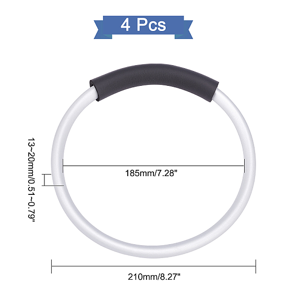PandaHall CHGCRAFT 4Pcs Round Ring Shaped Aluminum Bag Handles, with EVA, for Bag Replacement Accessories, Silver, 21x1.3~2cm, Inner...
PandaHall CHGCRAFT 4Pcs Round Ring Shaped Aluminum Bag Handles, with EVA, for Bag Replacement Accessories, Silver, 21x1.3~2cm, Inner...