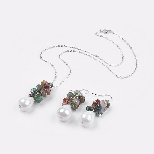 PandaHall Natural Mixed Stone Jewelry Sets, Pendant Necklaces and Dangle Earrings, with Spring Ring Clasps and Brass Findings, Shell Pearl...
PandaHall Natural Mixed Stone Jewelry Sets, Pendant Necklaces and Dangle Earrings, with Spring Ring Clasps and Brass Findings, Shell Pearl...