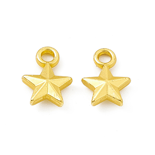 PandaHall Rack Plating Alloy Charms, Cadmium Free & Lead Free & Nickle Free, Star Charms, Matte Gold Color, 11x8x3mm, Hole: 1.8mm Alloy Star
PandaHall Rack Plating Alloy Charms, Cadmium Free & Lead Free & Nickle Free, Star Charms, Matte Gold Color, 11x8x3mm, Hole: 1.8mm Alloy Star