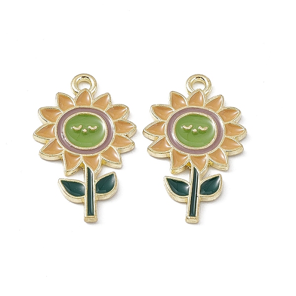PandaHall Alloy Enamel Pendants, Light Gold, Sunflower Charm, BurlyWood, 25x15x1.3mm, Hole: 1.8mm Alloy+Enamel Flower Orange
PandaHall Alloy Enamel Pendants, Light Gold, Sunflower Charm, BurlyWood, 25x15x1.3mm, Hole: 1.8mm Alloy+Enamel Flower Orange