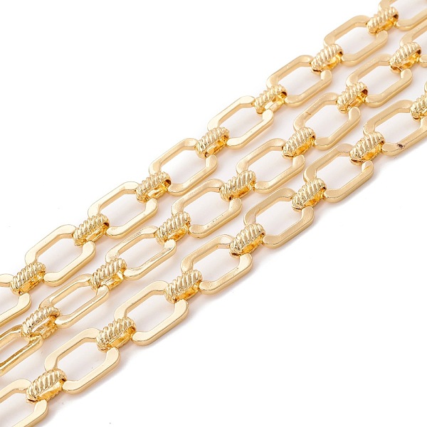 PandaHall Alloy Rectangle and Oval Link Chains, Textured, Long-Lasting Plated, Unwelded, with Spool, Golden, Links: 15x13x2mm & 11x7x3mm...
PandaHall Alloy Rectangle and Oval Link Chains, Textured, Long-Lasting Plated, Unwelded, with Spool, Golden, Links: 15x13x2mm & 11x7x3mm...