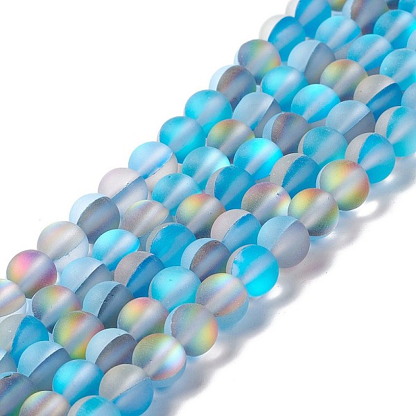 PandaHall Synthetic Moonstone Beads Strands, Frosted, Round, Deep Sky Blue, 6mm, Hole: 1mm, about 60~64pcs/strand, 14.76''~15.55''...
PandaHall Synthetic Moonstone Beads Strands, Frosted, Round, Deep Sky Blue, 6mm, Hole: 1mm, about 60~64pcs/strand, 14.76''~15.55''...