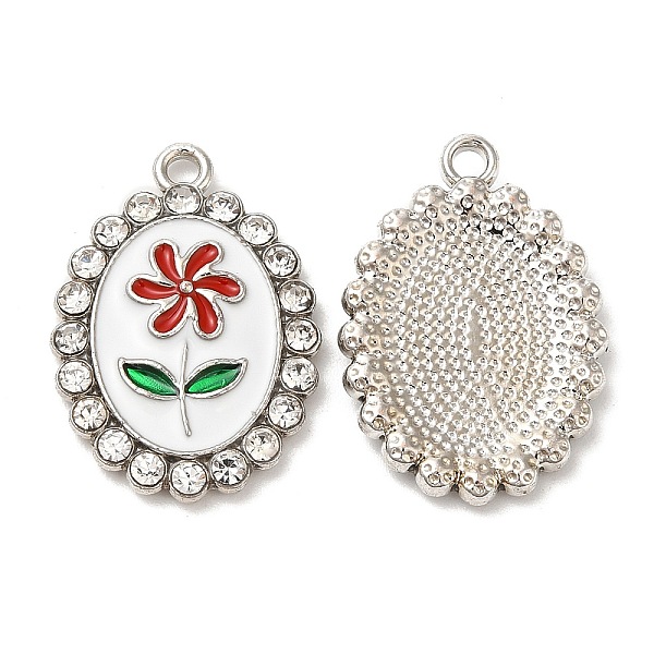 PandaHall Alloy Enamel Pendants, with Rhinestone, Oval with Flower Charm, Platinum, 22x16x3mm, Hole: 1.6mm Alloy Rhinestone+Enamel Oval
PandaHall Alloy Enamel Pendants, with Rhinestone, Oval with Flower Charm, Platinum, 22x16x3mm, Hole: 1.6mm Alloy Rhinestone+Enamel Oval