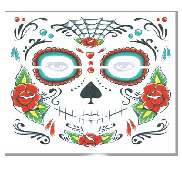 PandaHall Day Of The Dead Theme, Removable Temporary Water Proof Tattoos Paper Stickers, Skull Pattern, 15x12.5cm Paper Skull
PandaHall Day Of The Dead Theme, Removable Temporary Water Proof Tattoos Paper Stickers, Skull Pattern, 15x12.5cm Paper Skull