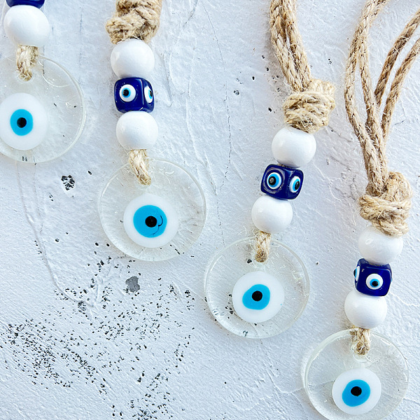 PandaHall Flat Round with Evil Eye Glass Pendant Decorations, Hemp Rope Hanging Ornament, Clear, 180mm Glass Evil Eye Clear
PandaHall Flat Round with Evil Eye Glass Pendant Decorations, Hemp Rope Hanging Ornament, Clear, 180mm Glass Evil Eye Clear