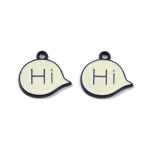 PandaHall Alloy Enamel Charms, Cadmium Free & Lead Free, Dialog Box with Word Hi Charm, Beige, 14.5x15x1.5mm, Hole: 1.6mm Alloy+Enamel..., Yellow
PandaHall Alloy Enamel Charms, Cadmium Free & Lead Free, Dialog Box with Word Hi Charm, Beige, 14.5x15x1.5mm, Hole: 1.6mm Alloy+Enamel..., Yellow