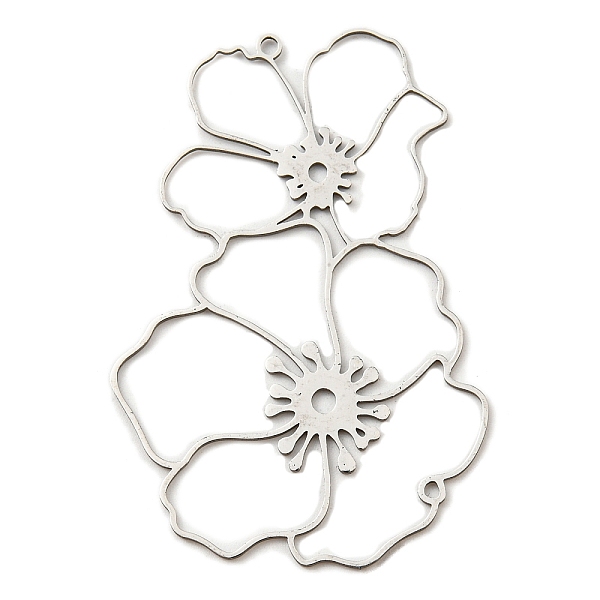 PandaHall 201 Stainless Steel Big Pendants, Laser Cut, Flower Charm, Stainless Steel Color, 51.5x35x1mm, Hole: 1.6mm and 1.2mm 201 Stainless...
PandaHall 201 Stainless Steel Big Pendants, Laser Cut, Flower Charm, Stainless Steel Color, 51.5x35x1mm, Hole: 1.6mm and 1.2mm 201 Stainless...