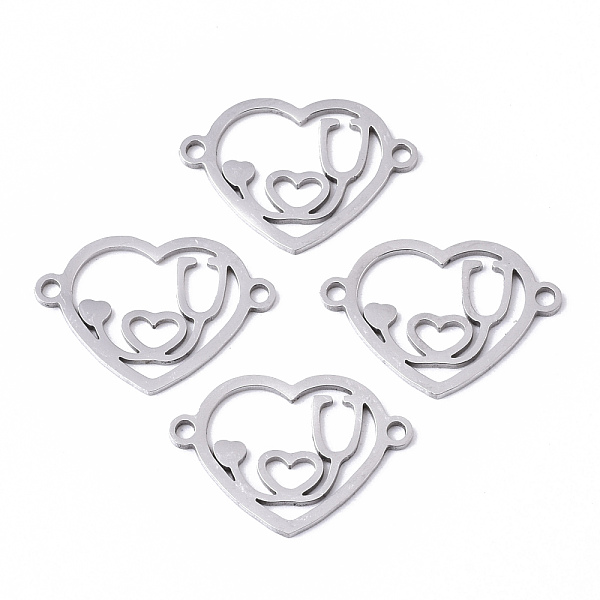 PandaHall Valentine's Day 201 Stainless Steel Links Connectors, Laser Cut, Heart with Word I Love U, Stainless Steel Color, 14x20x1mm, Hole...
PandaHall Valentine's Day 201 Stainless Steel Links Connectors, Laser Cut, Heart with Word I Love U, Stainless Steel Color, 14x20x1mm, Hole...