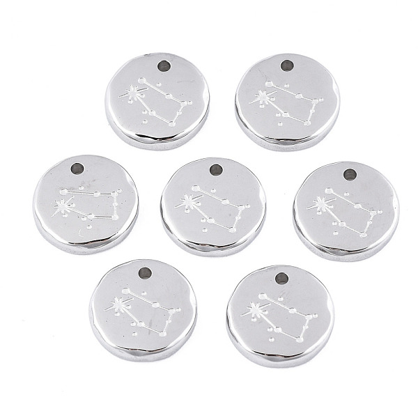 PandaHall 316 Surgical Stainless Steel Charms, Flat Round with Constellation, Stainless Steel Color, Gemini, 10x2mm, Hole: 1mm 316 Surgical...
PandaHall 316 Surgical Stainless Steel Charms, Flat Round with Constellation, Stainless Steel Color, Gemini, 10x2mm, Hole: 1mm 316 Surgical...