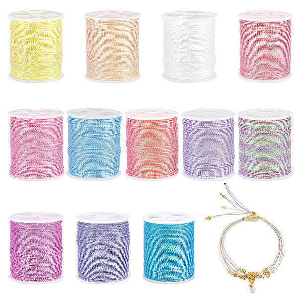 PandaHall OLYCRAFT 223.2 Yards 12 Rolls Polyester Sewing Thread 0.6mm 9-Ply Polyester Cord Stitching Thread Cord Round Polyester Cord with..., Multicolor
PandaHall OLYCRAFT 223.2 Yards 12 Rolls Polyester Sewing Thread 0.6mm 9-Ply Polyester Cord Stitching Thread Cord Round Polyester Cord with..., Multicolor