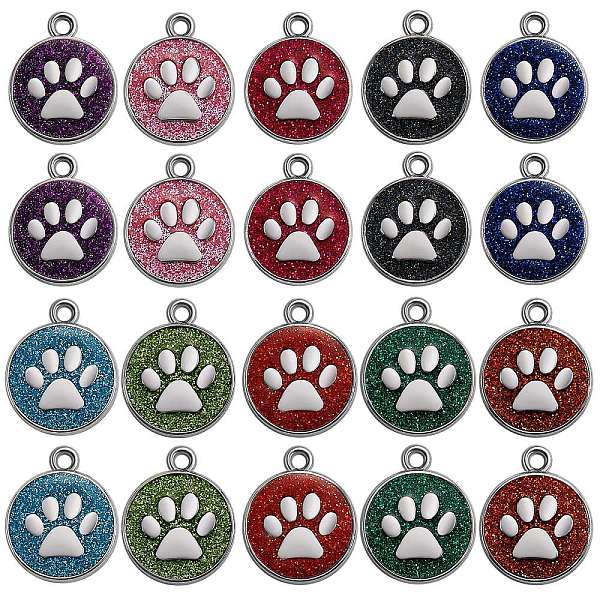 PandaHall 20Pcs 10 Colors Enamel Charms, with Platinum Plated Alloy Findings and Glitter Powder, Flat Round with Dog Paw Prints, Mixed Color..., Multicolor
PandaHall 20Pcs 10 Colors Enamel Charms, with Platinum Plated Alloy Findings and Glitter Powder, Flat Round with Dog Paw Prints, Mixed Color..., Multicolor