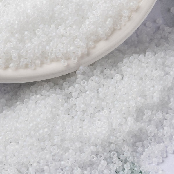 PandaHall MIYUKI Round Rocailles Beads, Japanese Seed Beads, 15/0, (RR131FR) Matte Crystal AB, 1.5mm, Hole: 0.7mm, about 27777pcs/50g Glass..., Clear
PandaHall MIYUKI Round Rocailles Beads, Japanese Seed Beads, 15/0, (RR131FR) Matte Crystal AB, 1.5mm, Hole: 0.7mm, about 27777pcs/50g Glass..., Clear