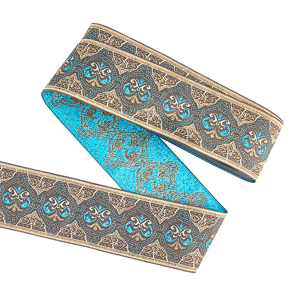 PandaHall Ethnic Style Embroidery Polyester Ribbons, Jacquard Ribbon, Garment Accessories, Floral Pattern, Gold, 2 inch(50mm), about 5.47...
PandaHall Ethnic Style Embroidery Polyester Ribbons, Jacquard Ribbon, Garment Accessories, Floral Pattern, Gold, 2 inch(50mm), about 5.47...