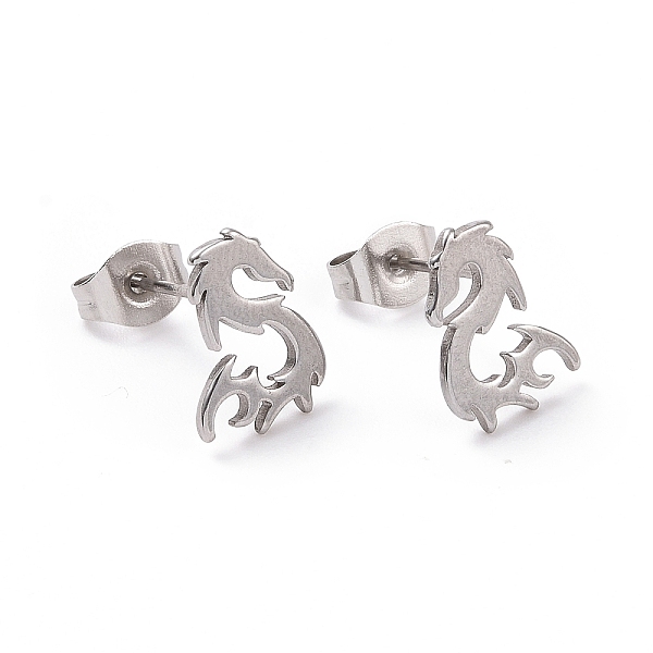 PandaHall 304 Stainless Steel Tiny Dragon Stud Earrings for Men Women, Stainless Steel Color, 11x8mm, Pin: 0.7mm 304 Stainless Steel Dragon
PandaHall 304 Stainless Steel Tiny Dragon Stud Earrings for Men Women, Stainless Steel Color, 11x8mm, Pin: 0.7mm 304 Stainless Steel Dragon