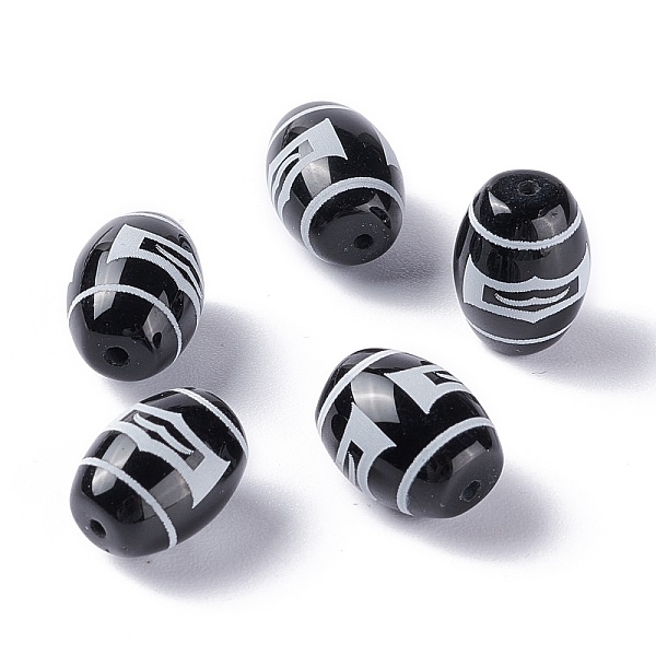 PandaHall Tibetan Style dZi Beads, Natural Agate Beads, Dyed & Heated, Oval, Roc/Peng Pattern, 13.5x10mm, Hole: 1.2mm Tibetan Agate Oval
PandaHall Tibetan Style dZi Beads, Natural Agate Beads, Dyed & Heated, Oval, Roc/Peng Pattern, 13.5x10mm, Hole: 1.2mm Tibetan Agate Oval