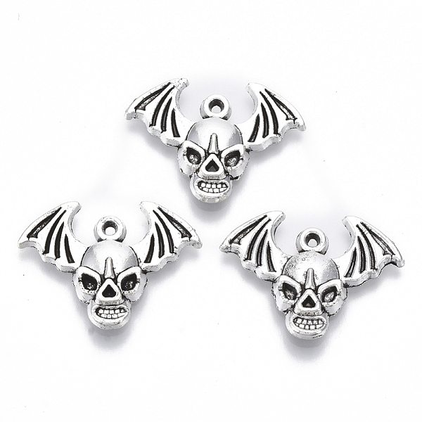 PandaHall Tibetan Style Alloy Pendants, Lead Free & Cadmium Free, for Halloween, Skull with Bat Wings, Antique Silver, 17.5x23.5x3.5mm, Hole...
PandaHall Tibetan Style Alloy Pendants, Lead Free & Cadmium Free, for Halloween, Skull with Bat Wings, Antique Silver, 17.5x23.5x3.5mm, Hole...