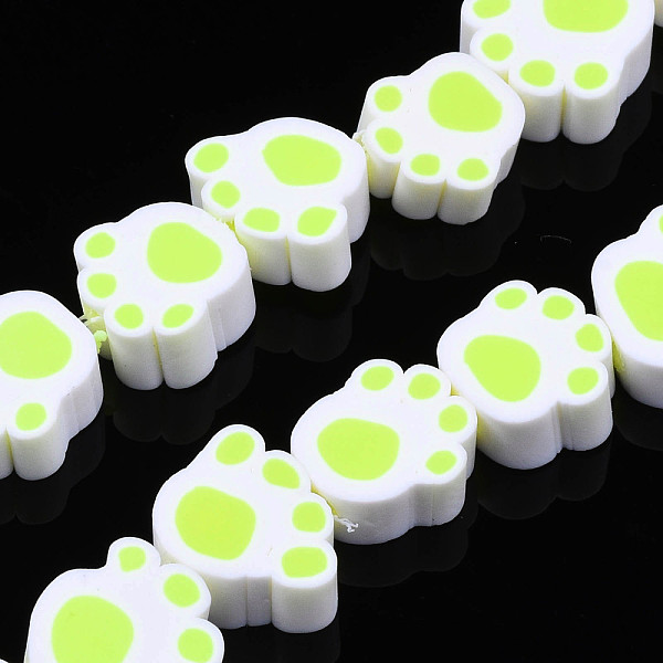 PandaHall Handmade Polymer Clay Bead Strands, Paw Print, Green Yellow, 6.5~11x9~11.5x4~5mm, Hole: 1.6mm, about 39pcs/strand, 14.37...
PandaHall Handmade Polymer Clay Bead Strands, Paw Print, Green Yellow, 6.5~11x9~11.5x4~5mm, Hole: 1.6mm, about 39pcs/strand, 14.37...
