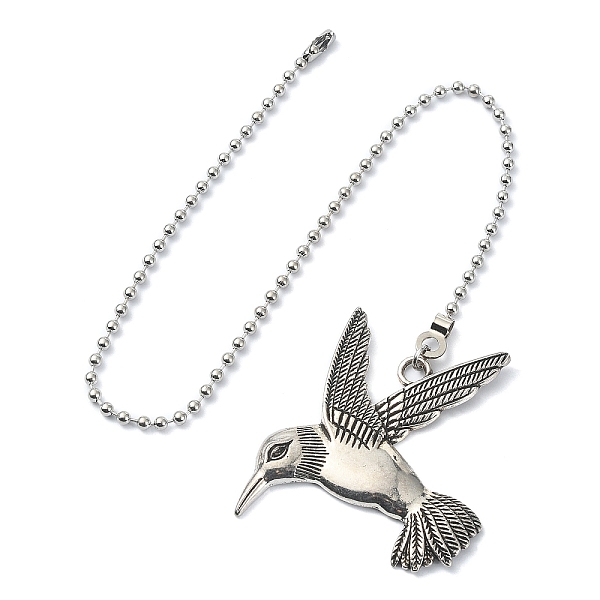 PandaHall Humming Bird Tibetan Style Alloy Ceiling Fan Pull Chain Extenders, with Iron Chains, Antique Silver, 36cm Alloy Bird
PandaHall Humming Bird Tibetan Style Alloy Ceiling Fan Pull Chain Extenders, with Iron Chains, Antique Silver, 36cm Alloy Bird