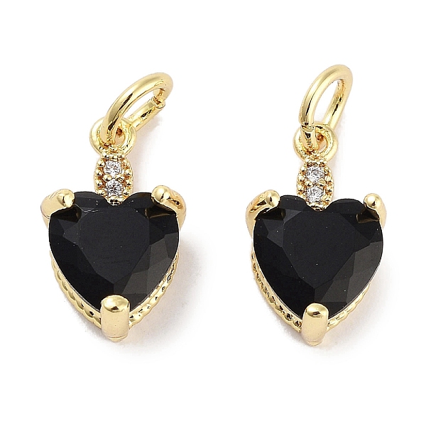 PandaHall Brass Micro Pave Cubic Zirconia Charms, with Jump Ring, Heart, Real 18K Gold Plated, Black, 13x7.5x5mm, Hole: 3mm Brass+Cubic...
PandaHall Brass Micro Pave Cubic Zirconia Charms, with Jump Ring, Heart, Real 18K Gold Plated, Black, 13x7.5x5mm, Hole: 3mm Brass+Cubic...