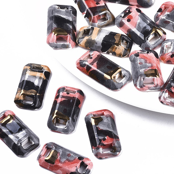 PandaHall Handmade Porcelain Links Connectors, Ornamental with Gold, Rectangle, Indian Red, 30x16.5x5mm, Hole: 5.5x2mm Porcelain Rectangle...
PandaHall Handmade Porcelain Links Connectors, Ornamental with Gold, Rectangle, Indian Red, 30x16.5x5mm, Hole: 5.5x2mm Porcelain Rectangle...