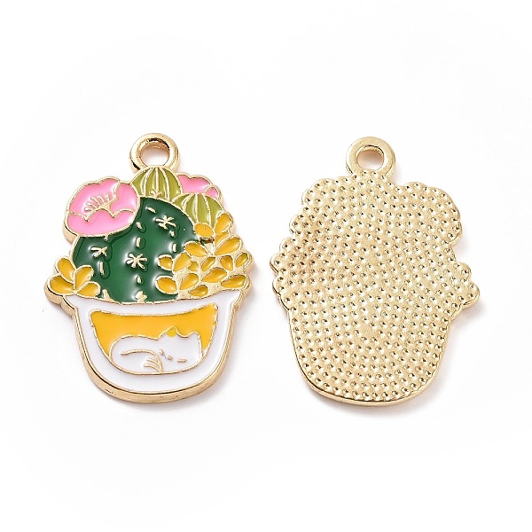 PandaHall Alloy Enamel Pendants, Cactus Charm, Light Gold, Dark Green, 25x18x1.5mm, Hole: 2mm Alloy+Enamel Cactus
PandaHall Alloy Enamel Pendants, Cactus Charm, Light Gold, Dark Green, 25x18x1.5mm, Hole: 2mm Alloy+Enamel Cactus