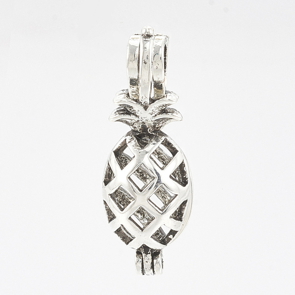 PandaHall Brass Locket Pendants, Cage Pendants, Hollow, Pineapple, Antique Silver, 25.5x9x9mm, Hole: 4x2mm, inner measure: 7x10mm Brass...
PandaHall Brass Locket Pendants, Cage Pendants, Hollow, Pineapple, Antique Silver, 25.5x9x9mm, Hole: 4x2mm, inner measure: 7x10mm Brass...