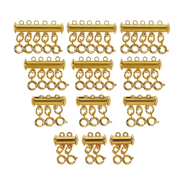 PandaHall Tube Brass Magnetic Slide Lock Clasps, with Spring Ring Clasps, Golden, 12sets/box Brass
PandaHall Tube Brass Magnetic Slide Lock Clasps, with Spring Ring Clasps, Golden, 12sets/box Brass