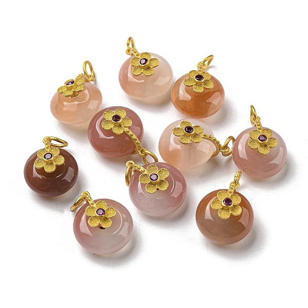 PandaHall Natural Yanyuan Agate Donut Charms, with Brass Findings, Matte Gold Color, 15x12.5x8mm, Hole: 3mm Natural Agate Donut
PandaHall Natural Yanyuan Agate Donut Charms, with Brass Findings, Matte Gold Color, 15x12.5x8mm, Hole: 3mm Natural Agate Donut