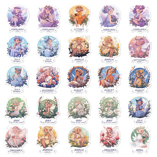 PandaHall 50Pcs Waterproof PVC Month Fairy Stickers Set, Adhesive Label Stickers, for Water Bottles, Laptop, Luggage, Cup, Computer, Mobile..., Multicolor
PandaHall 50Pcs Waterproof PVC Month Fairy Stickers Set, Adhesive Label Stickers, for Water Bottles, Laptop, Luggage, Cup, Computer, Mobile..., Multicolor