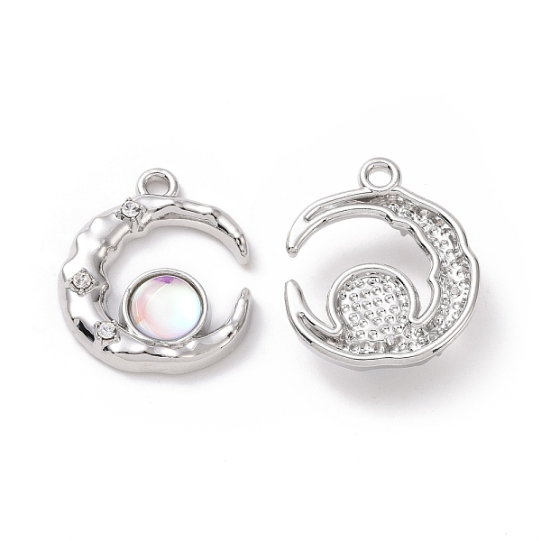 PandaHall Alloy Pendants, with Crystal Rhinestone and Plastic Beads, Moon, Platinum, 20x16x5mm, Hole: 1.6mm Alloy+Rhinestone Moon Clear
PandaHall Alloy Pendants, with Crystal Rhinestone and Plastic Beads, Moon, Platinum, 20x16x5mm, Hole: 1.6mm Alloy+Rhinestone Moon Clear
