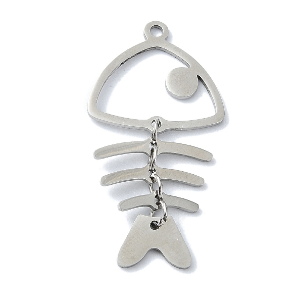 PandaHall 304 Stainless Steel Pendants, Laser Cut, Fishbone Charm, Stainless Steel Color, 40x19.5x1mm, Hole: 1.5mm 304 Stainless Steel Fish
PandaHall 304 Stainless Steel Pendants, Laser Cut, Fishbone Charm, Stainless Steel Color, 40x19.5x1mm, Hole: 1.5mm 304 Stainless Steel Fish