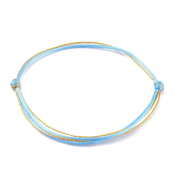 PandaHall Adjustable Nylon Thread Multi-strand Bracelet Making, with Metallic Cord, Sky Blue, 0.2cm, Inner Diameter: 2~3-3/4 inch(5~9.5cm)...
PandaHall Adjustable Nylon Thread Multi-strand Bracelet Making, with Metallic Cord, Sky Blue, 0.2cm, Inner Diameter: 2~3-3/4 inch(5~9.5cm)...
