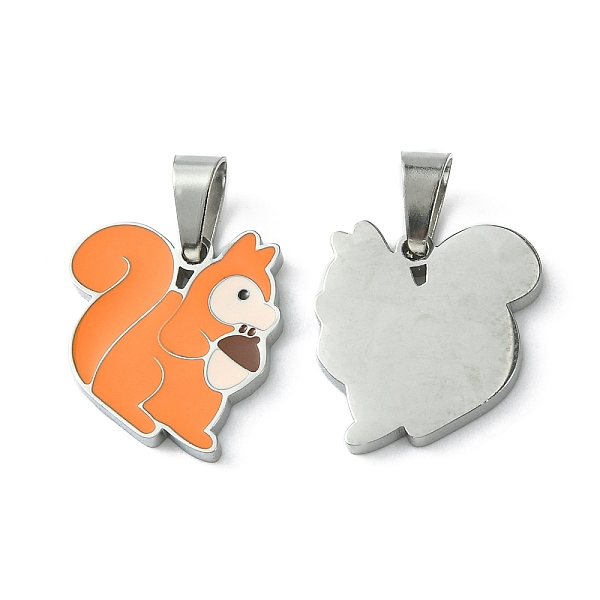 PandaHall 304 Stainless Steel Manual Polishing Charms, with Enamel and 201 Stainless Steel Clasp, Squirrel, Stainless Steel Color..., Orange
PandaHall 304 Stainless Steel Manual Polishing Charms, with Enamel and 201 Stainless Steel Clasp, Squirrel, Stainless Steel Color..., Orange