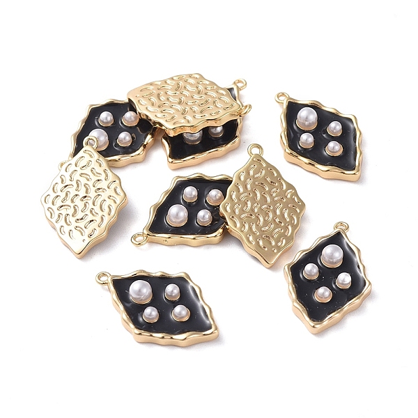 PandaHall Enamel Pendants, with Brass Findings and Acrylic Pearl, Real 18K Gold Plated, Rhombus, Black, 19.5x12.3x4mm, Hole: 1mm...
PandaHall Enamel Pendants, with Brass Findings and Acrylic Pearl, Real 18K Gold Plated, Rhombus, Black, 19.5x12.3x4mm, Hole: 1mm...