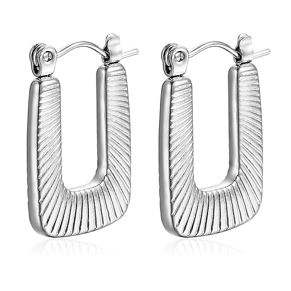 PandaHall 304 Stainless Steel Hoop Earrings, Stainless Steel Color, Rectangle, 23x15.7mm 304 Stainless Steel Rectangle
PandaHall 304 Stainless Steel Hoop Earrings, Stainless Steel Color, Rectangle, 23x15.7mm 304 Stainless Steel Rectangle
