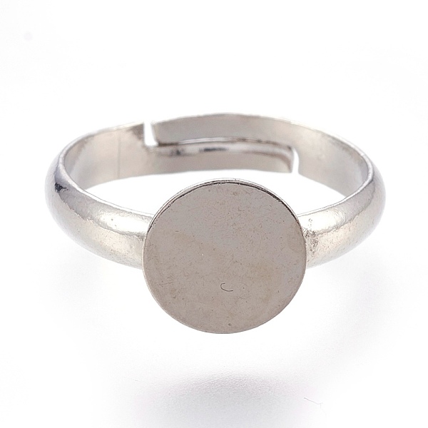PandaHall Adjustable Brass Finger Rings Components, Pad Ring Base Findings, Flat Round, Platinum, Tray: 8mm, 14.5mm Brass
PandaHall Adjustable Brass Finger Rings Components, Pad Ring Base Findings, Flat Round, Platinum, Tray: 8mm, 14.5mm Brass