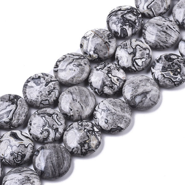 PandaHall Natural Map Stone/Picasso Stone/Picasso Jasper Beads Strands, Flat Round, 20x7mm, Hole: 1mm, about 20pcs/strand, 15.75 inch~16.53...
PandaHall Natural Map Stone/Picasso Stone/Picasso Jasper Beads Strands, Flat Round, 20x7mm, Hole: 1mm, about 20pcs/strand, 15.75 inch~16.53...