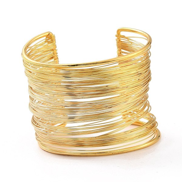 PandaHall Wide Wire Upper Arm Cuff Band, Alloy Open Armlets Bangle for Girl Women, Golden, Inner Diameter: 2-3/8 inch(6.1cm) Alloy
PandaHall Wide Wire Upper Arm Cuff Band, Alloy Open Armlets Bangle for Girl Women, Golden, Inner Diameter: 2-3/8 inch(6.1cm) Alloy