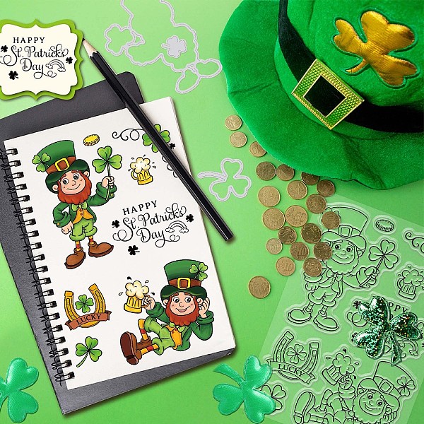 PandaHall GLOBLELAND Happy St. Patrick Day's Day Theme Clear Stamps and Die Cuts Elf Clover Silicone Stamp Cards and Metal Cutting Die for...
PandaHall GLOBLELAND Happy St. Patrick Day's Day Theme Clear Stamps and Die Cuts Elf Clover Silicone Stamp Cards and Metal Cutting Die for...