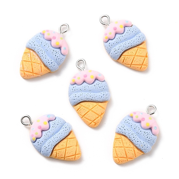 PandaHall Resin Pendants, with Platinum Iron Peg Bail, Ice-cream, Light Sky Blue, 27x16x6mm, Hole: 2mm Resin Food
PandaHall Resin Pendants, with Platinum Iron Peg Bail, Ice-cream, Light Sky Blue, 27x16x6mm, Hole: 2mm Resin Food