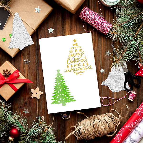 PandaHall GLOBLELAND 2Pcs Merry Christmas Trees Hot Foil Plate Metal Xmas Happy New Year Greeting Words Foil Plates Dies Emboss Molds for...
PandaHall GLOBLELAND 2Pcs Merry Christmas Trees Hot Foil Plate Metal Xmas Happy New Year Greeting Words Foil Plates Dies Emboss Molds for...
