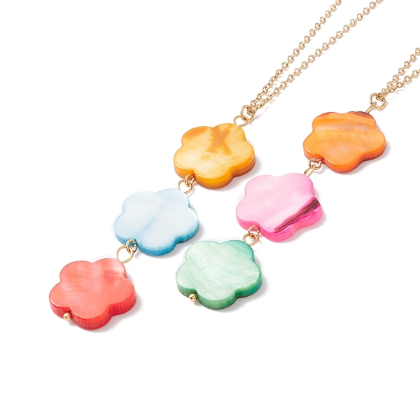 PandaHall Natural Shell Flower Pendant Necklace with 304 Stainless Steel Chains for Women, Golden, Colorful, 17.76~17.91 inch(45.1~45.5cm)...
PandaHall Natural Shell Flower Pendant Necklace with 304 Stainless Steel Chains for Women, Golden, Colorful, 17.76~17.91 inch(45.1~45.5cm)...