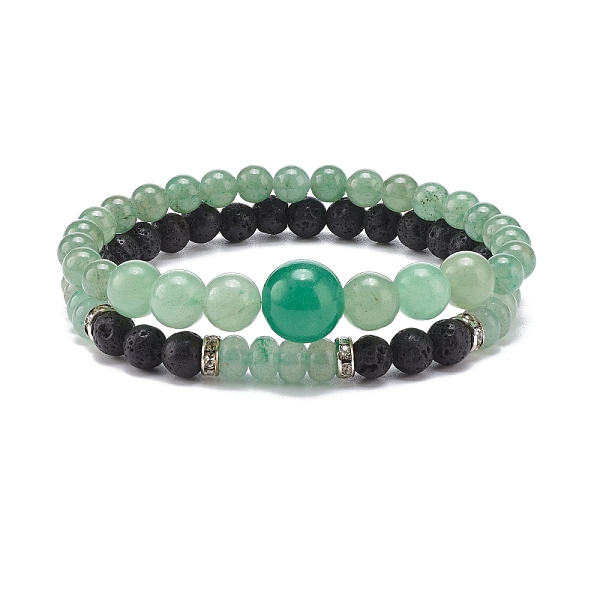 PandaHall 2Pcs 2 Style Natural Green Aventurine & Lava Rock Stretch Bracelets Set, Essential Oil Gemstone Jewelry for Women, Inner Diameter..., Clear
PandaHall 2Pcs 2 Style Natural Green Aventurine & Lava Rock Stretch Bracelets Set, Essential Oil Gemstone Jewelry for Women, Inner Diameter..., Clear
