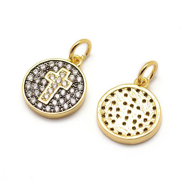 PandaHall Brass Micro Pave AAA Cubic Zirconia Charms, Cadmium Free & Nickel Free & Lead Free, Flat Round with Cross, Real 18K Gold Plated..., Clear
PandaHall Brass Micro Pave AAA Cubic Zirconia Charms, Cadmium Free & Nickel Free & Lead Free, Flat Round with Cross, Real 18K Gold Plated..., Clear