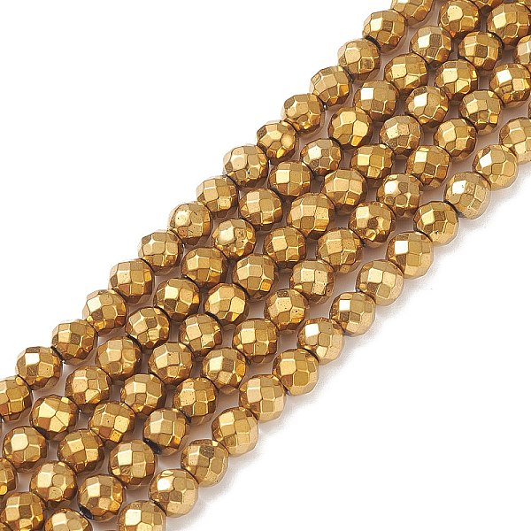 PandaHall Non-Magnetic Synthetic Hematite Beads Strands, Vacuum Plating, Faceted, Round, Golden Plated, 6mm, Hole: 1mm, about..., Gold
PandaHall Non-Magnetic Synthetic Hematite Beads Strands, Vacuum Plating, Faceted, Round, Golden Plated, 6mm, Hole: 1mm, about..., Gold