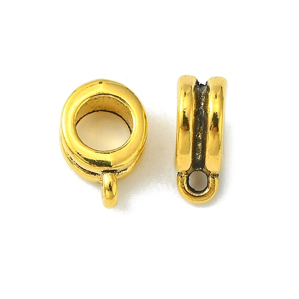 PandaHall Tibetan Style Alloy Hangers, Bail Beads, Lead Free and Cadmium Free, Flat Round, Antique Golden, 11x8x4mm, Hole: 2mm Alloy Flat...
PandaHall Tibetan Style Alloy Hangers, Bail Beads, Lead Free and Cadmium Free, Flat Round, Antique Golden, 11x8x4mm, Hole: 2mm Alloy Flat...