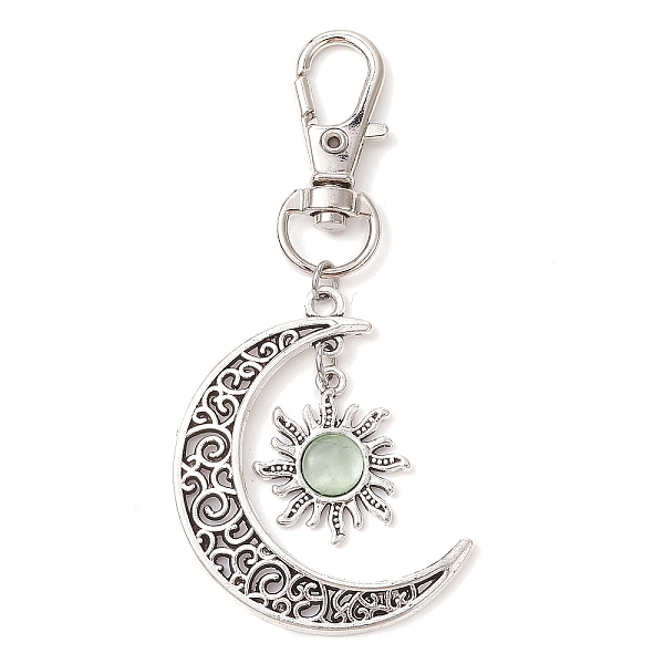 PandaHall Moon & Sun Alloy Pendant Decorations, Cat Eye and Alloy Swivel Lobster Claw Clasps Charm, Antique Silver & Platinum, Lime Green...
PandaHall Moon & Sun Alloy Pendant Decorations, Cat Eye and Alloy Swivel Lobster Claw Clasps Charm, Antique Silver & Platinum, Lime Green...