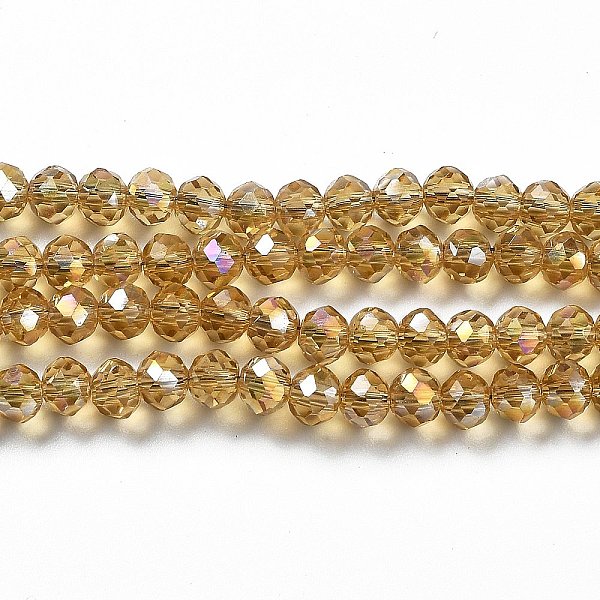 PandaHall Electroplate Transparent Glass Beads Strands, Half Rainbow Plated, Faceted, Rondelle, Dark Khaki, 4x3mm, Hole: 0.4mm, about..., Yellow
PandaHall Electroplate Transparent Glass Beads Strands, Half Rainbow Plated, Faceted, Rondelle, Dark Khaki, 4x3mm, Hole: 0.4mm, about..., Yellow