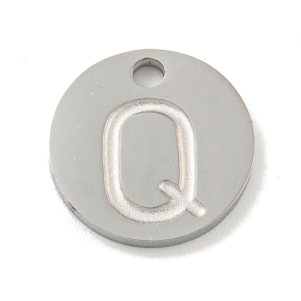 PandaHall 304 Stainless Steel Pendants, Laser Cut, Flat Round with Letter Charm, Stainless Steel Color, Letter Q, 10x1mm, Hole: 1.4mm 304...
PandaHall 304 Stainless Steel Pendants, Laser Cut, Flat Round with Letter Charm, Stainless Steel Color, Letter Q, 10x1mm, Hole: 1.4mm 304...